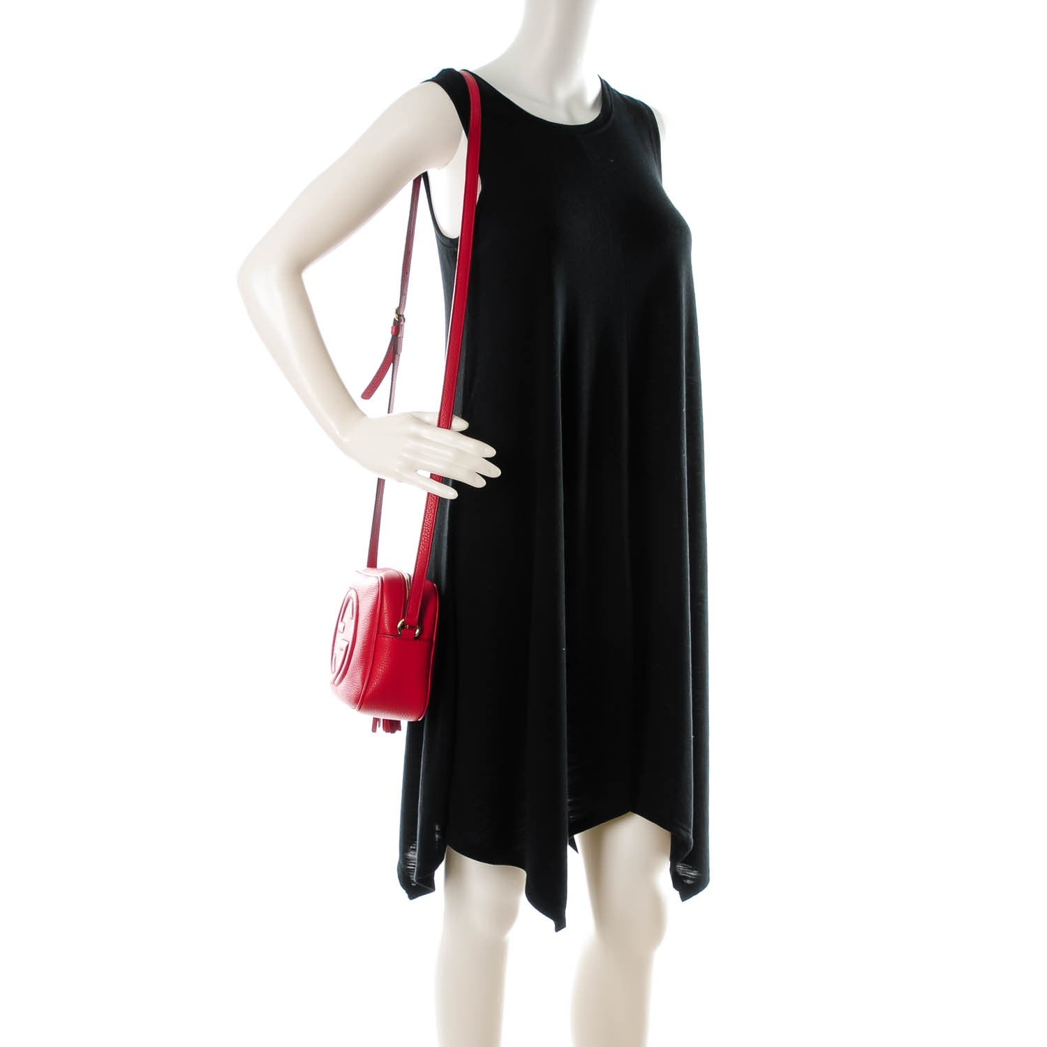 Gucci Pebbled Calfskin Small Soho Disco Bag Tabasco Red 2 of 7