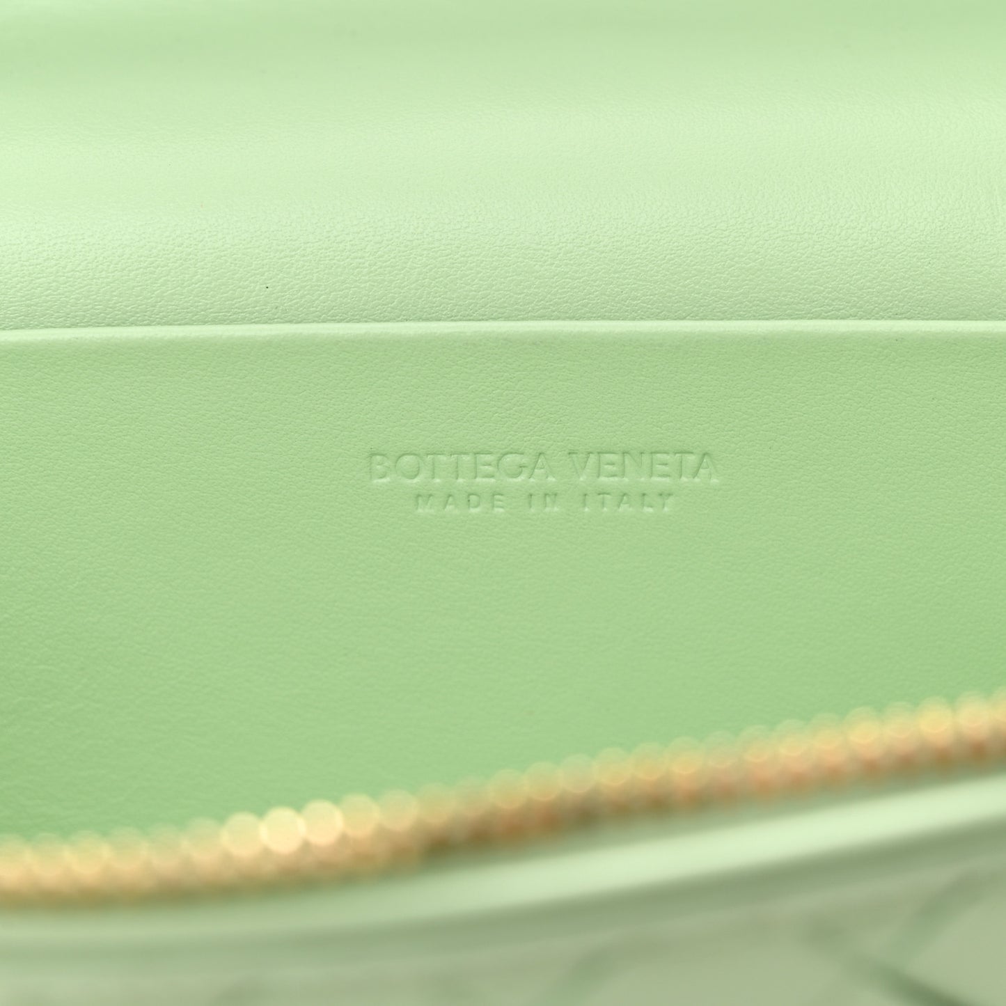 Calfskin Intrecciato Bang Bang Vanity Case Fresh Mint