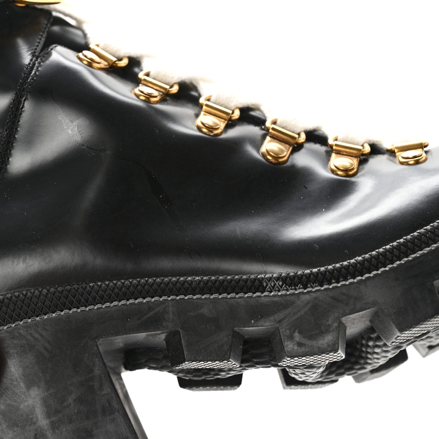 Calfskin Sylvie Web Womens Lace Up Combat Boots 37 Black