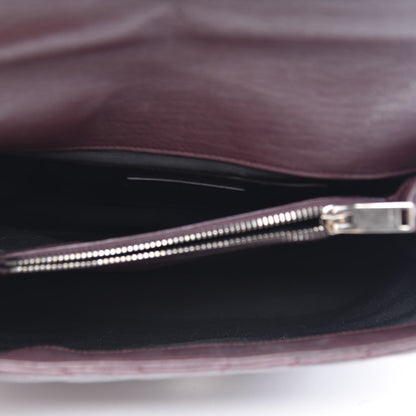 Saint Laurent Sheepskin Matelasse Chevron Monogram Medium College Bag Amaranto 6 of 12