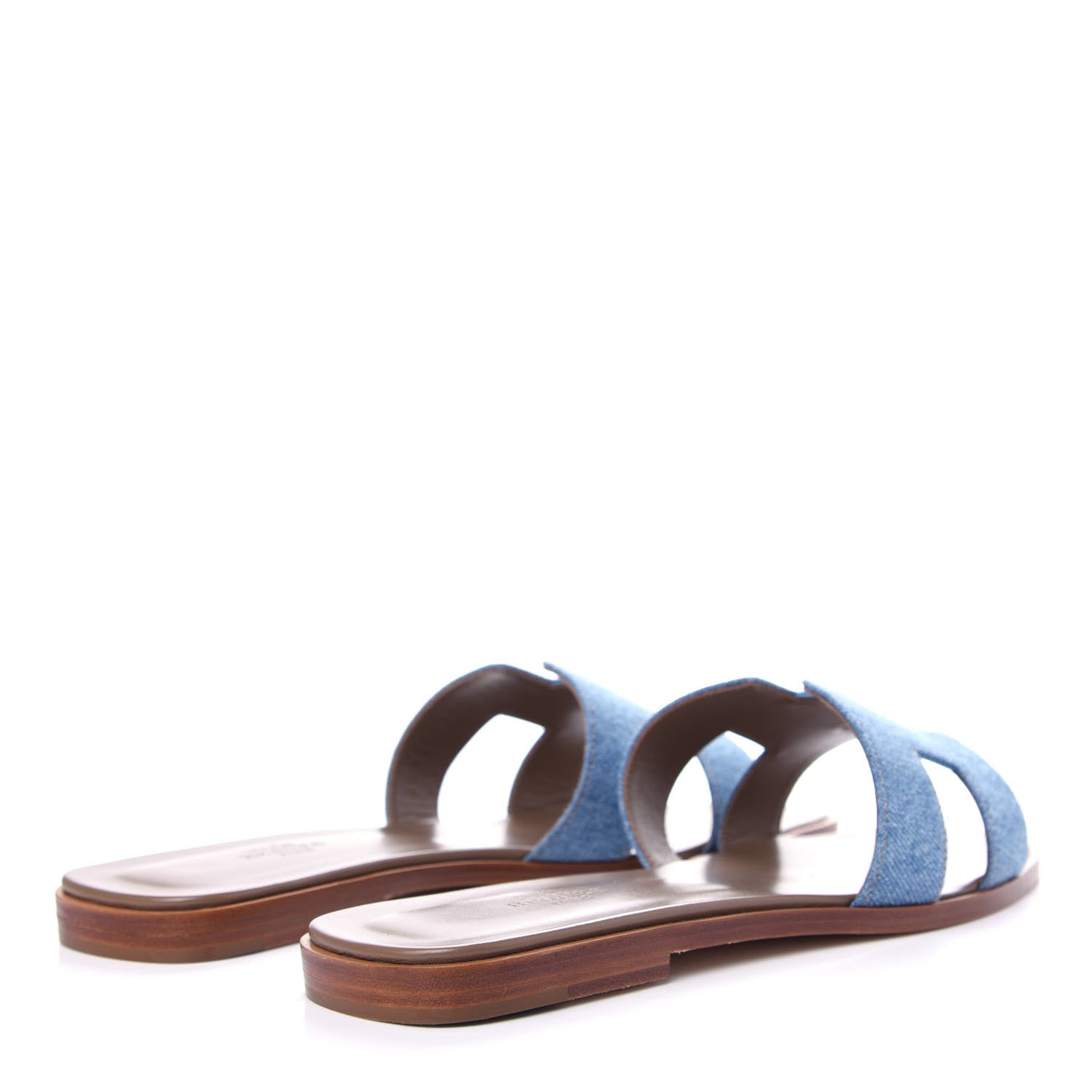 Hermes Denim Canvas Oran Sandals 39 Bleu Clair 4 of 11