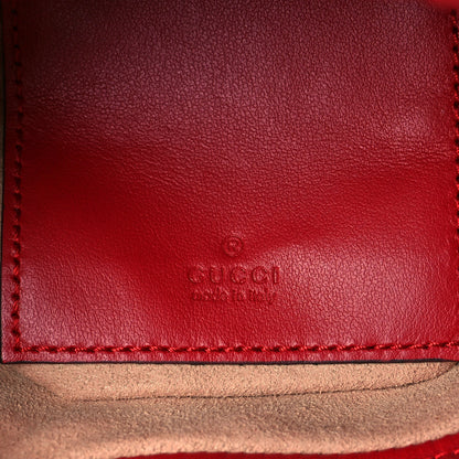 Gucci Calfskin Matelasse Mini GG Marmont 2.0 Bucket Bag Hibiscus Red 6 of 9