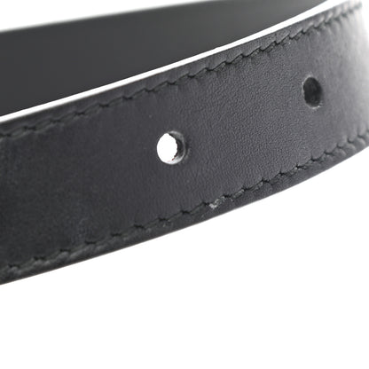 Gucci Calfskin Pearl Double G 20mm Belt 75 30 Black Cream 6 of 7