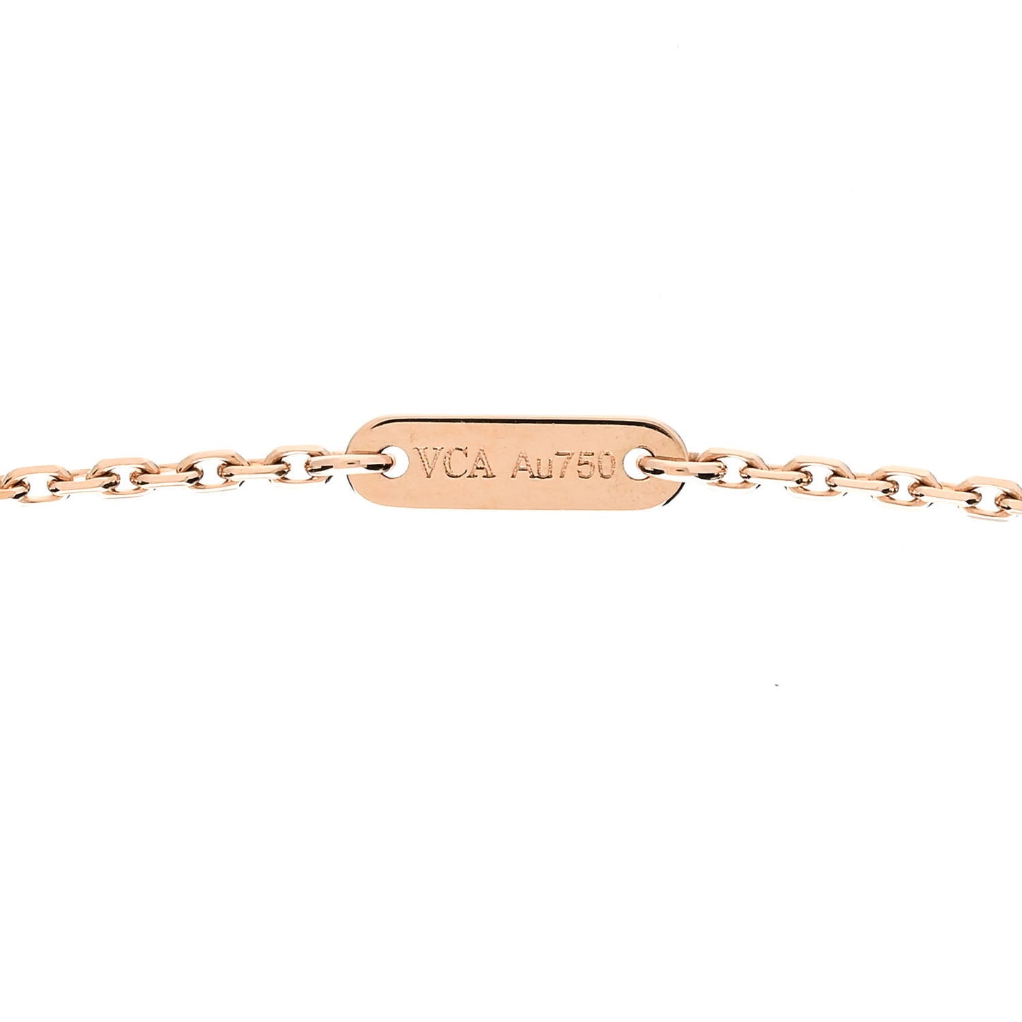 18K Rose Gold Carnelian Sweet Alhambra Pendant Necklace