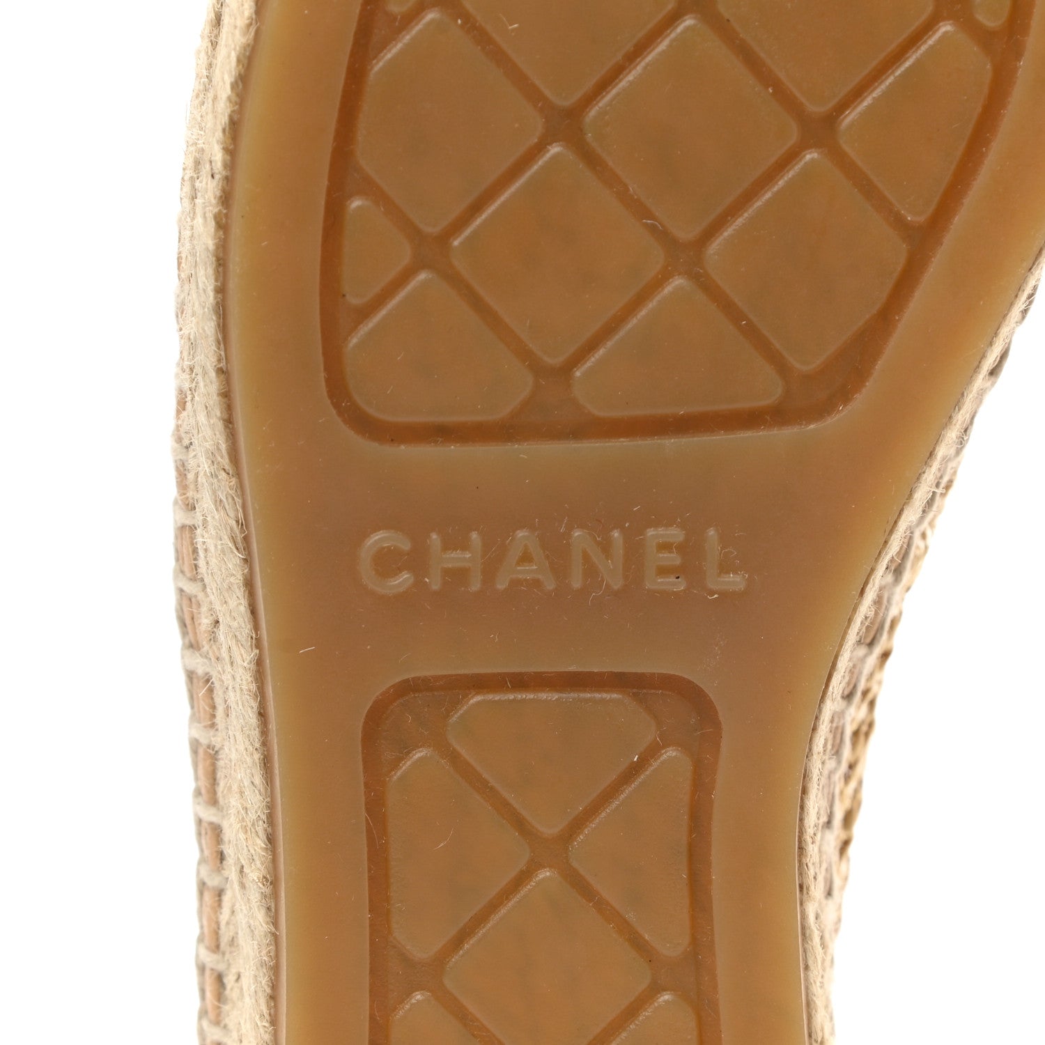 Chanel Braided Fabric Lambskin CC Espadrilles 37 Beige Black 7 of 10