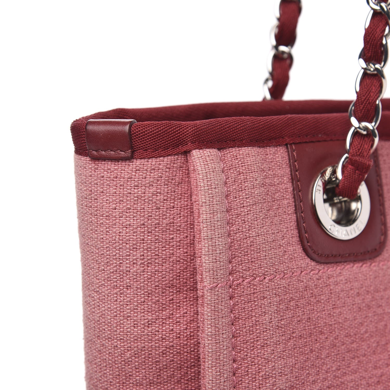 Chanel Canvas Mini Deauville Tote Red 11 of 12