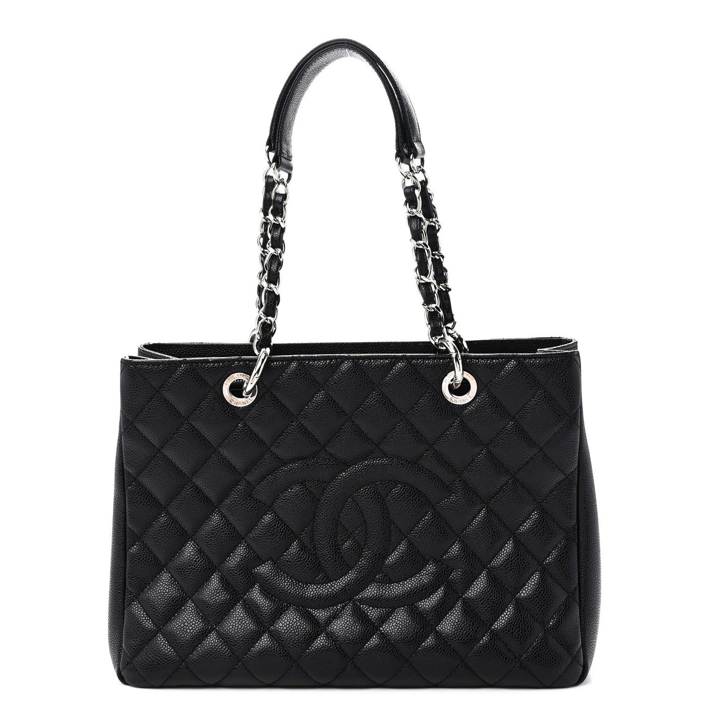 Caviar Quilted Grand Shopping Tote GST Black