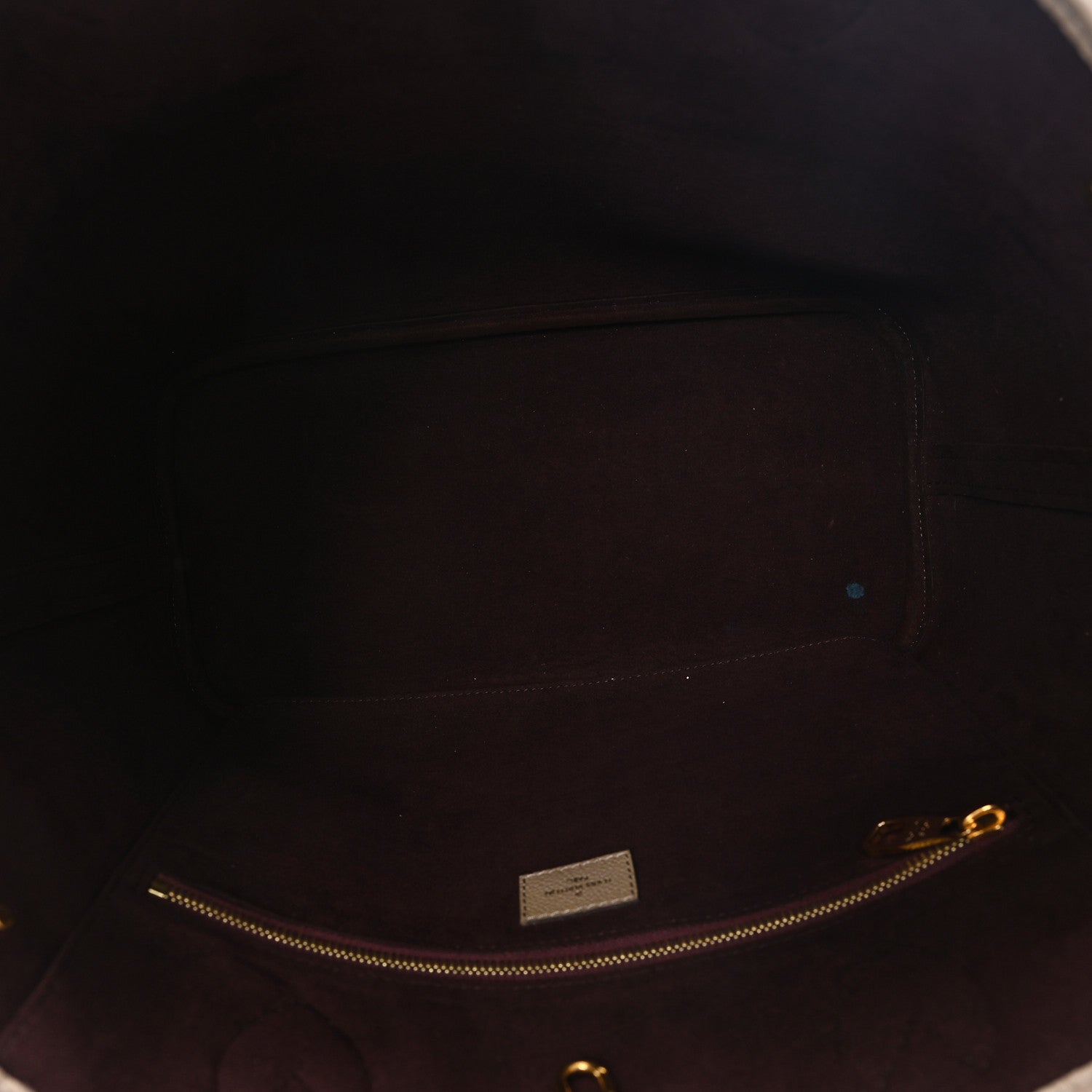 Louis Vuitton Empreinte Monogram Giant Neverfull MM Tourterelle 6 of 12
