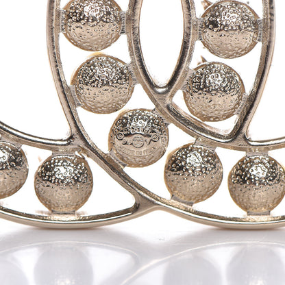 Chanel Pearl Crystal CC Brooch Gold 4 of 5