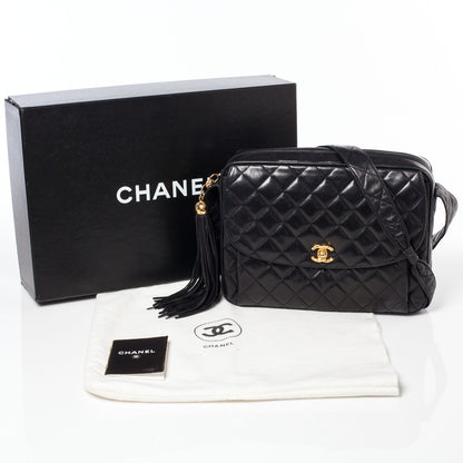 Chanel Lambskin Tassel Camera Case Black 12 of 12