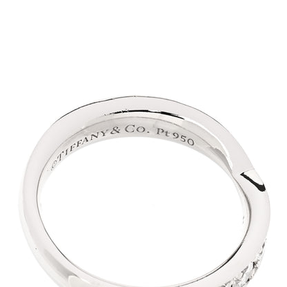 Tiffany Platinum Diamond 4.3mm Harmony Band Ring 54 7 4 of 6