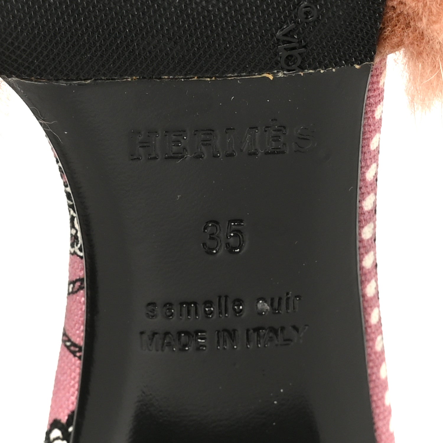 Hermes Mink Fur Oasis Sandals 35 Granit Pink 8 of 9