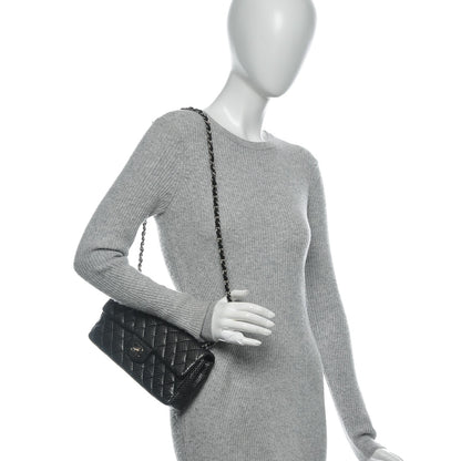 Chanel Lambskin Perforated East West Flap Black 2 of 6