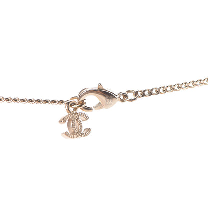Chanel Enamel Crystal CC Camellia Pendant Necklace Beige Gold 4 of 6