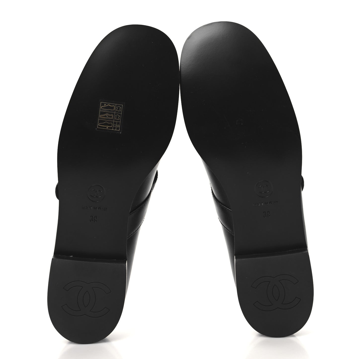 Calfskin Patent Mary Janes Flats 39 Black