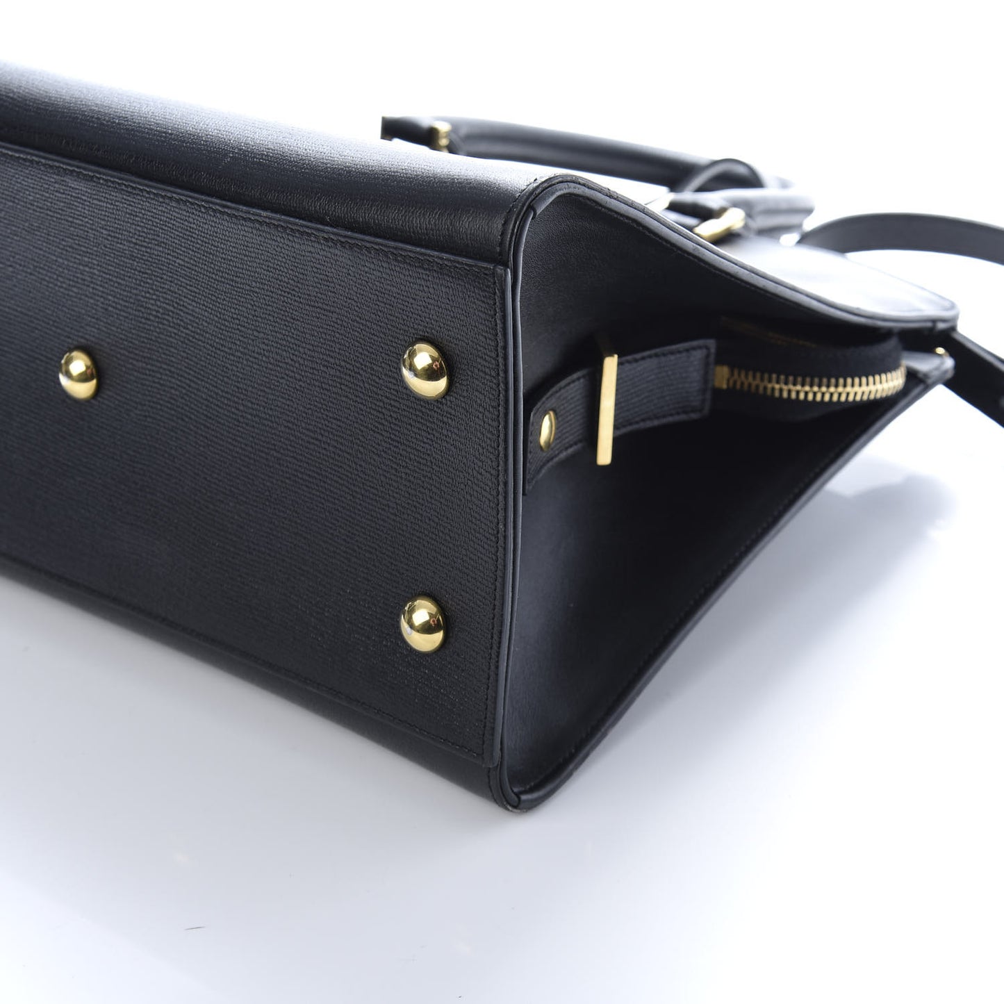 Textured Calfskin Small Classic Y Cabas Black