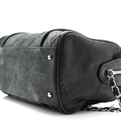 Chanel Iridescent Calfskin Quilted Relax CC Bowler Bag Black 10 of 12