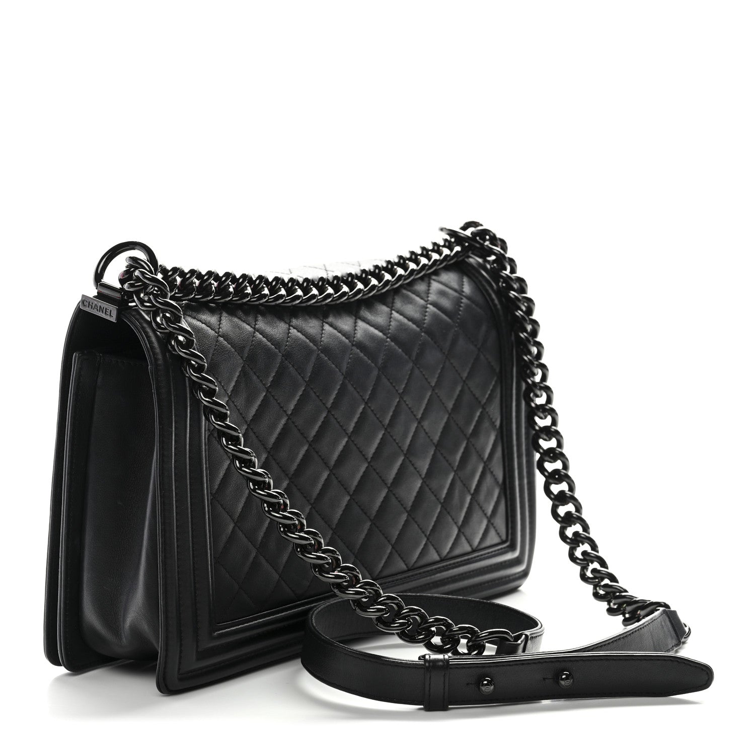 Chanel Calfskin Quilted New Medium Boy Flap So Black 3 of 11