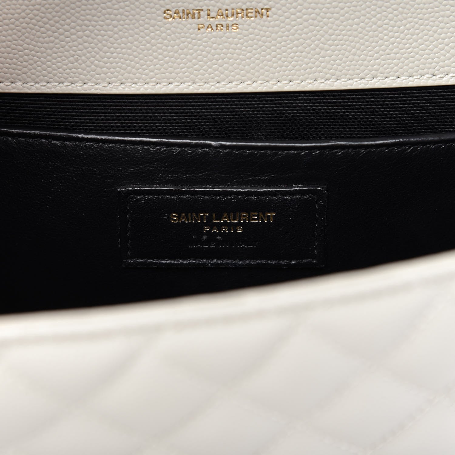 Saint Laurent Grain De Poudre Textured Mixed Matelasse Medium Triquilt Monogram Satchel Porcellana 8 of 8