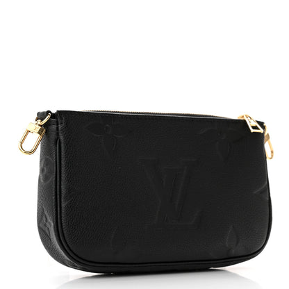 Louis Vuitton Empreinte Monogram Giant Multi Pochette Accessories Mini Pochette Black 3 of 10