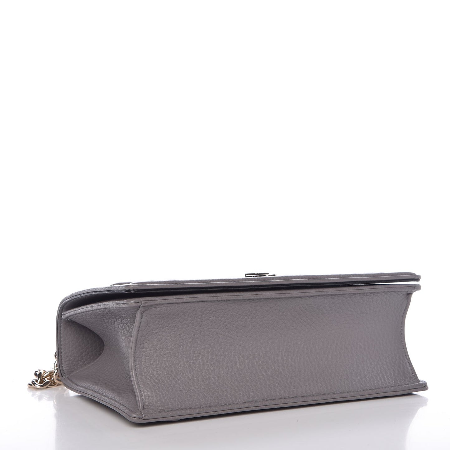 Grained Calfskin Medium Diorama Flap Bag Gris