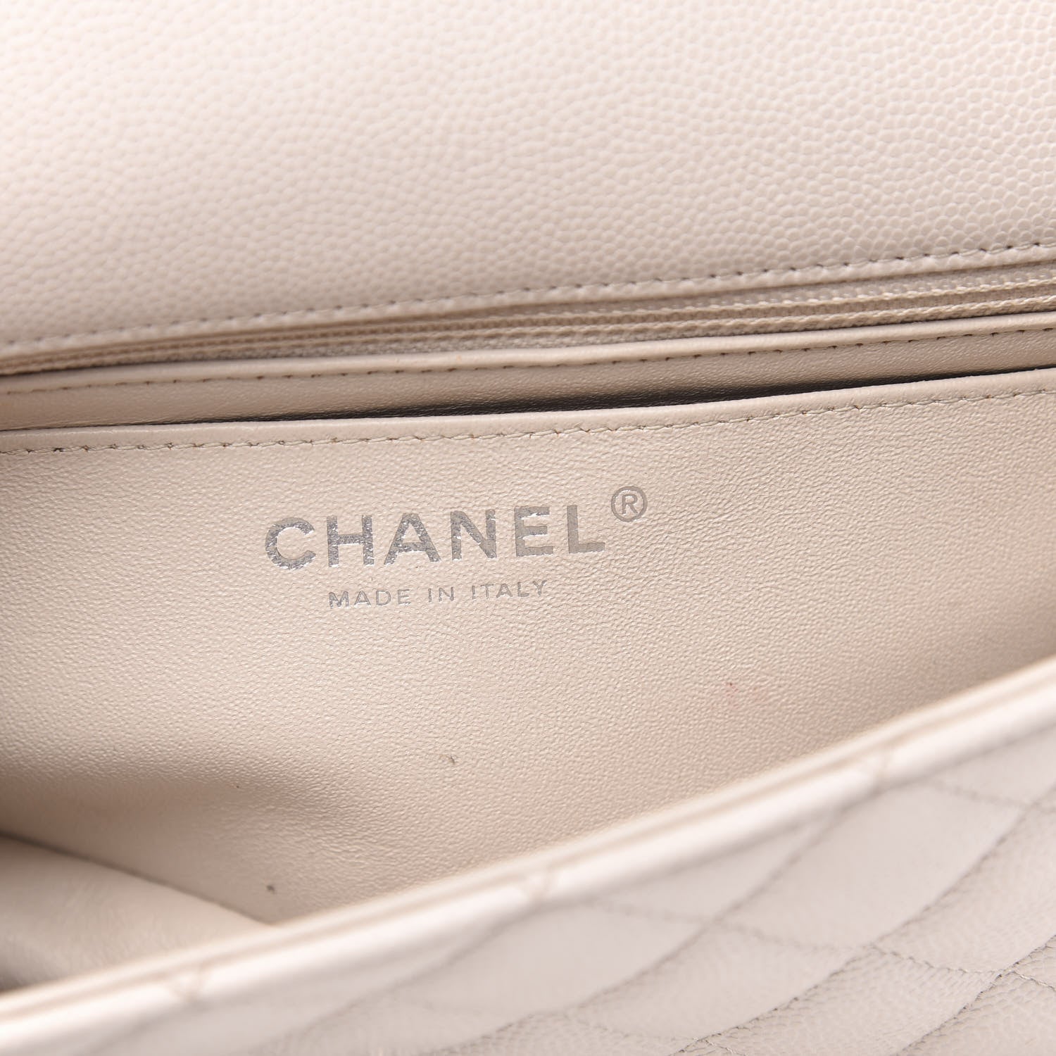 Chanel Caviar Quilted Mini Rectangular Flap White 6 of 12