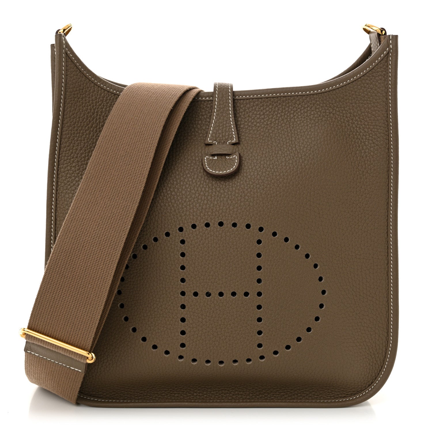 Hermes Taurillon Clemence Evelyne III PM Etoupe 1 of 11