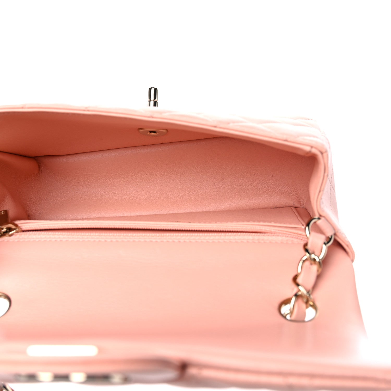 Chanel Lambskin Quilted Mini Rectangular Flap Light Pink 5 of 9