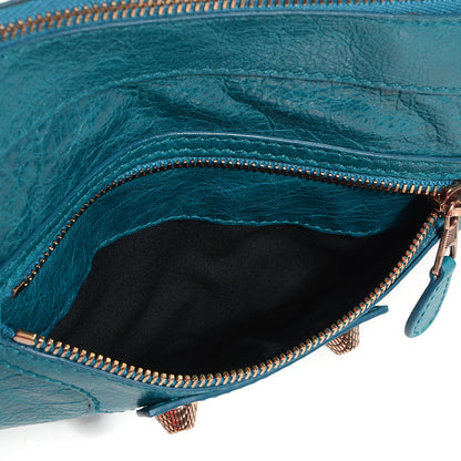 Balenciaga Agneau Giant 12 Rose Gold Hardware Flat Handle Clutch Lagon 10 of 11