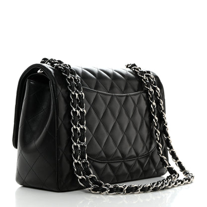 Chanel Lambskin Quilted Jumbo Double Flap Black 2 of 9