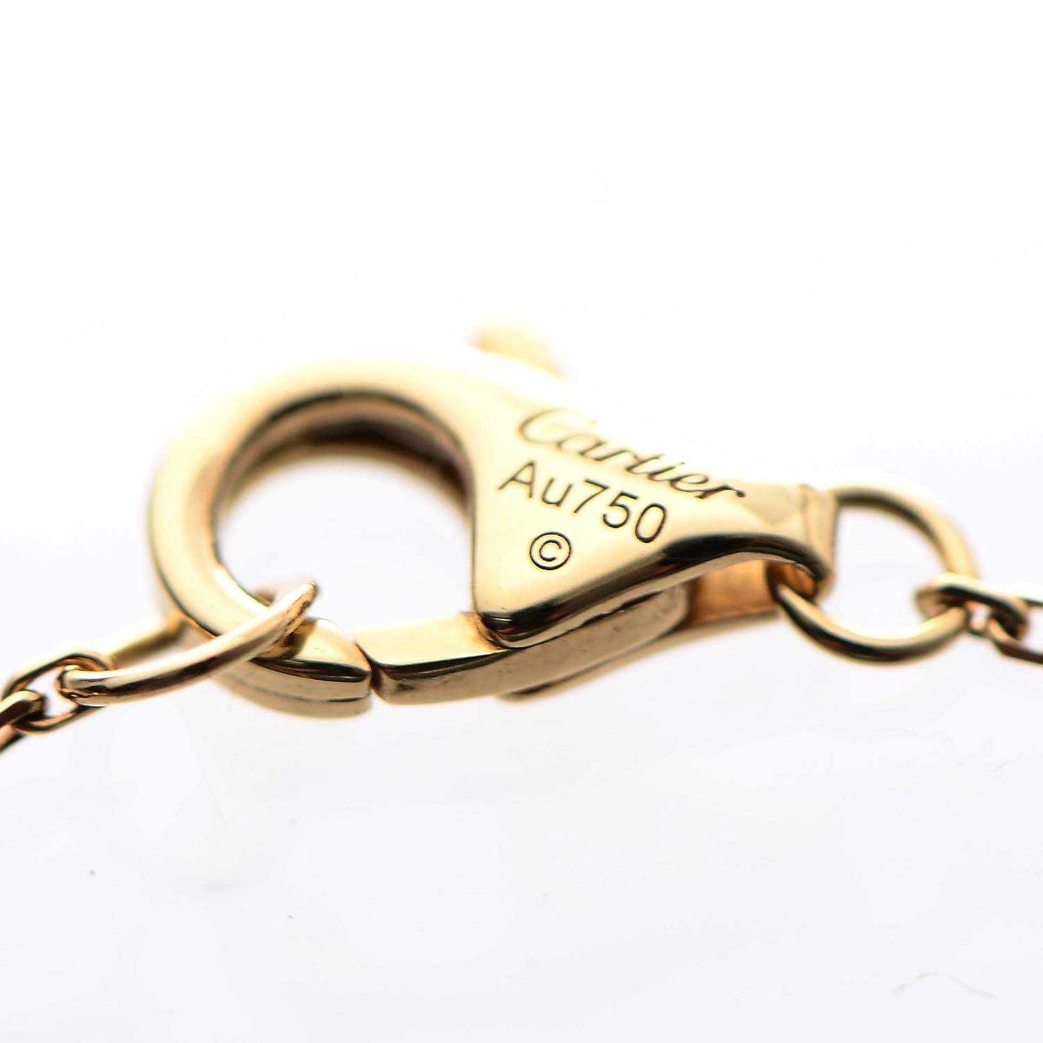 Cartier 18K Yellow Gold Diamond White Mother of Pearl Caresse D'Orchidees Par Cartier Bracelet 3 of 5