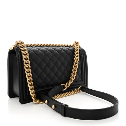 Chanel Caviar Quilted Medium Boy Flap Black 5 of 12