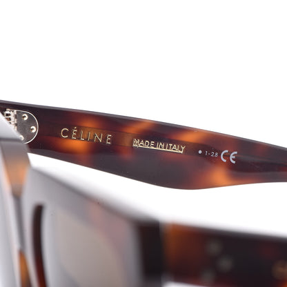 Celine Acetate Polarized Square Sunglasses CL 40055I Red Havana 12 of 16