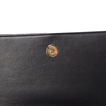 Saint Laurent Velvet Embroidered Bamboo Monogram Kate Chain Wallet Black 7 of 16