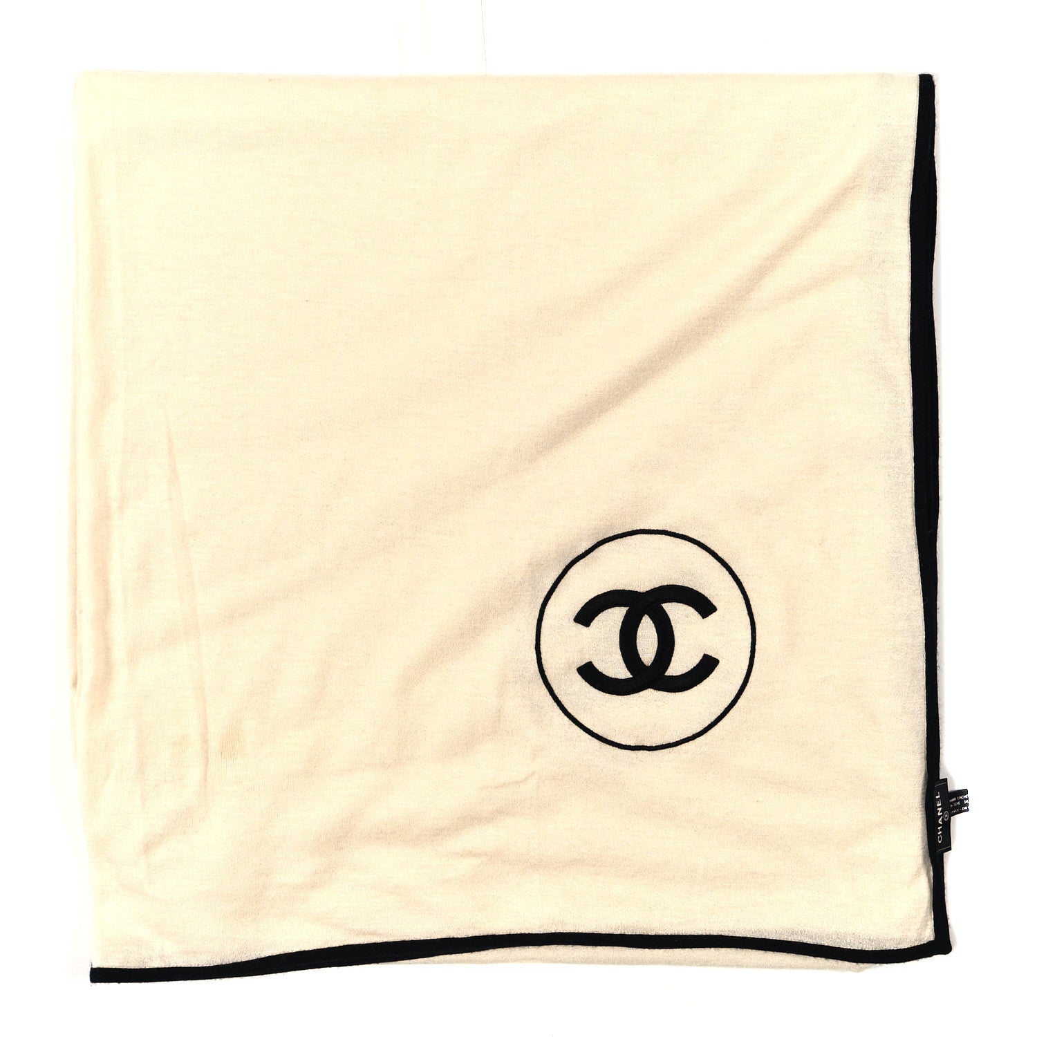 Chanel Cashmere CC Scarf White 2 of 4