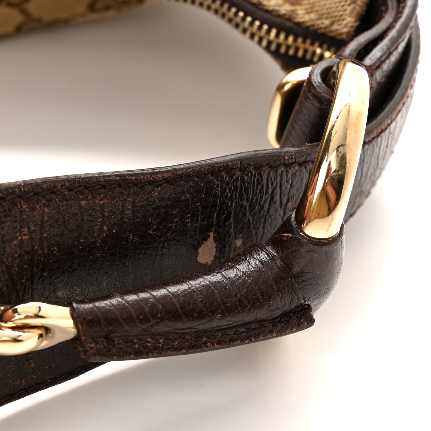 Monogram Medium Horsebit Chain Hobo Dark Brown