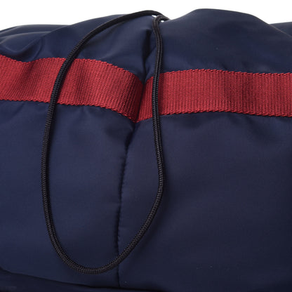 Balenciaga Textured Sport Nylon Logo Embroidered S Wheel Gym Bag Bleu Navy Rouge 7 of 8