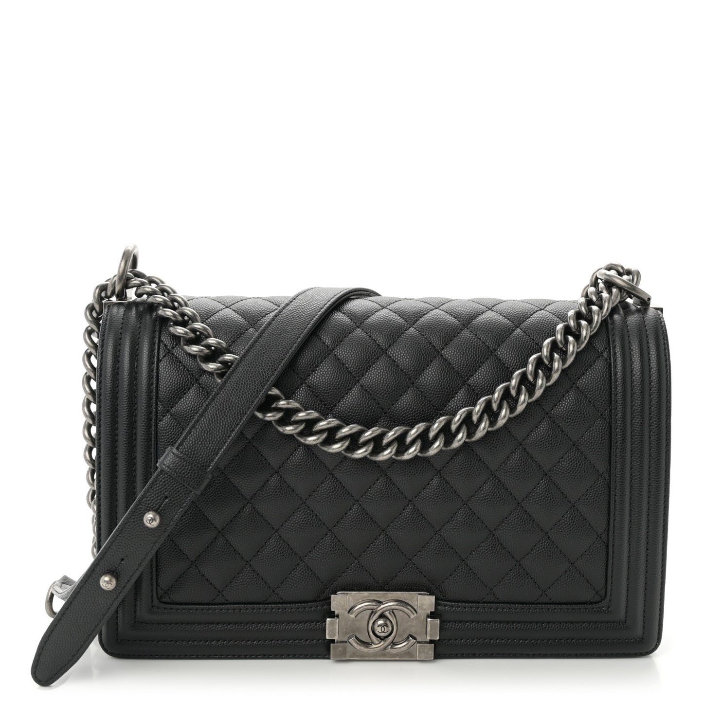 Caviar Quilted New Medium Boy Flap Black