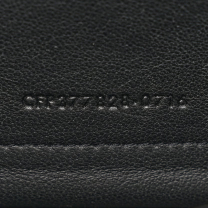 Saint Laurent Grain De Poudre Matelasse Chevron Monogram Chain Wallet Black 7 of 11