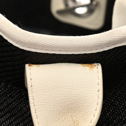 Chanel Canvas Medium Deauville Tote Black White 11 of 12