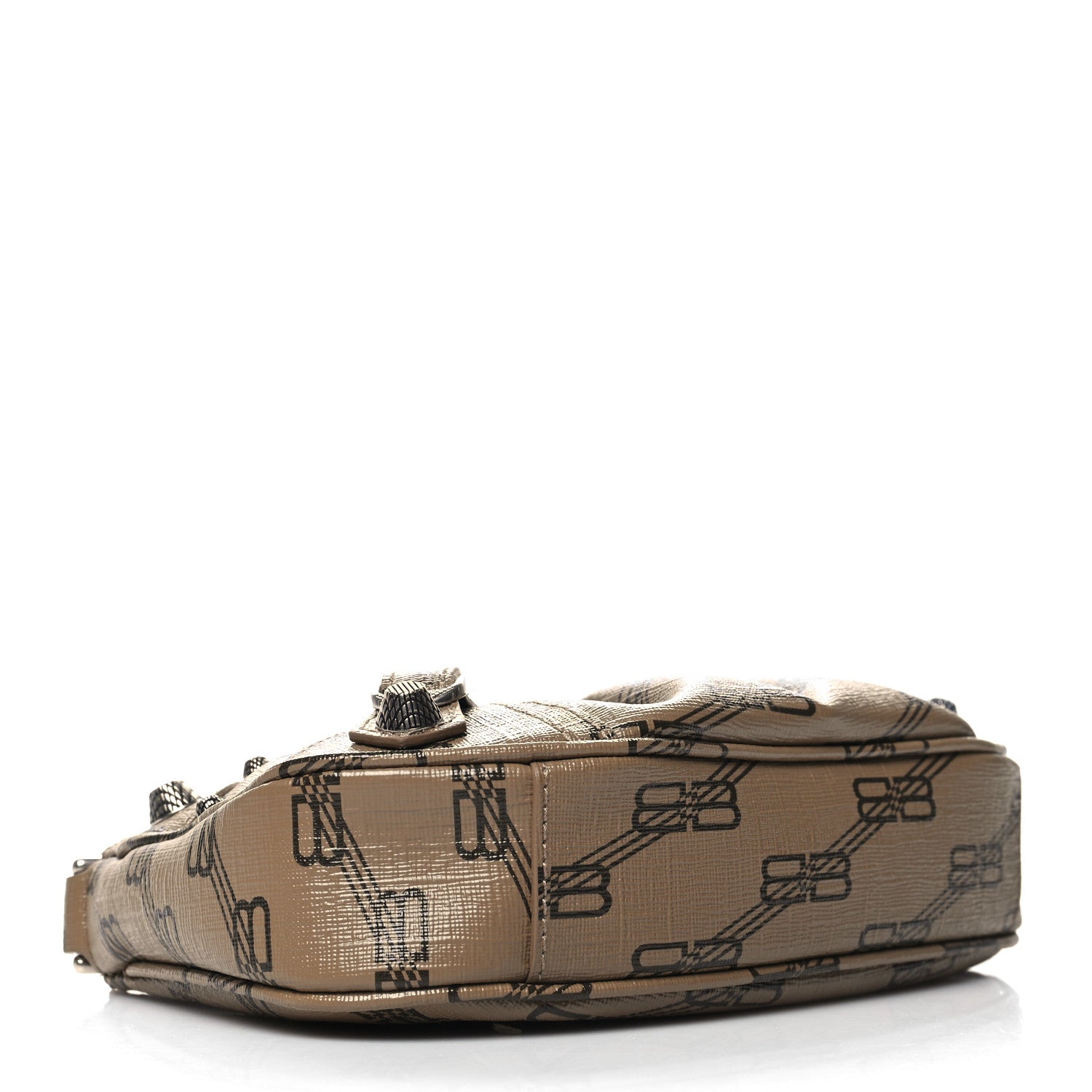 Balenciaga Coated Canvas BB Monogram Le Cagole Mini Purse With Chain Beige Brown 4 of 10