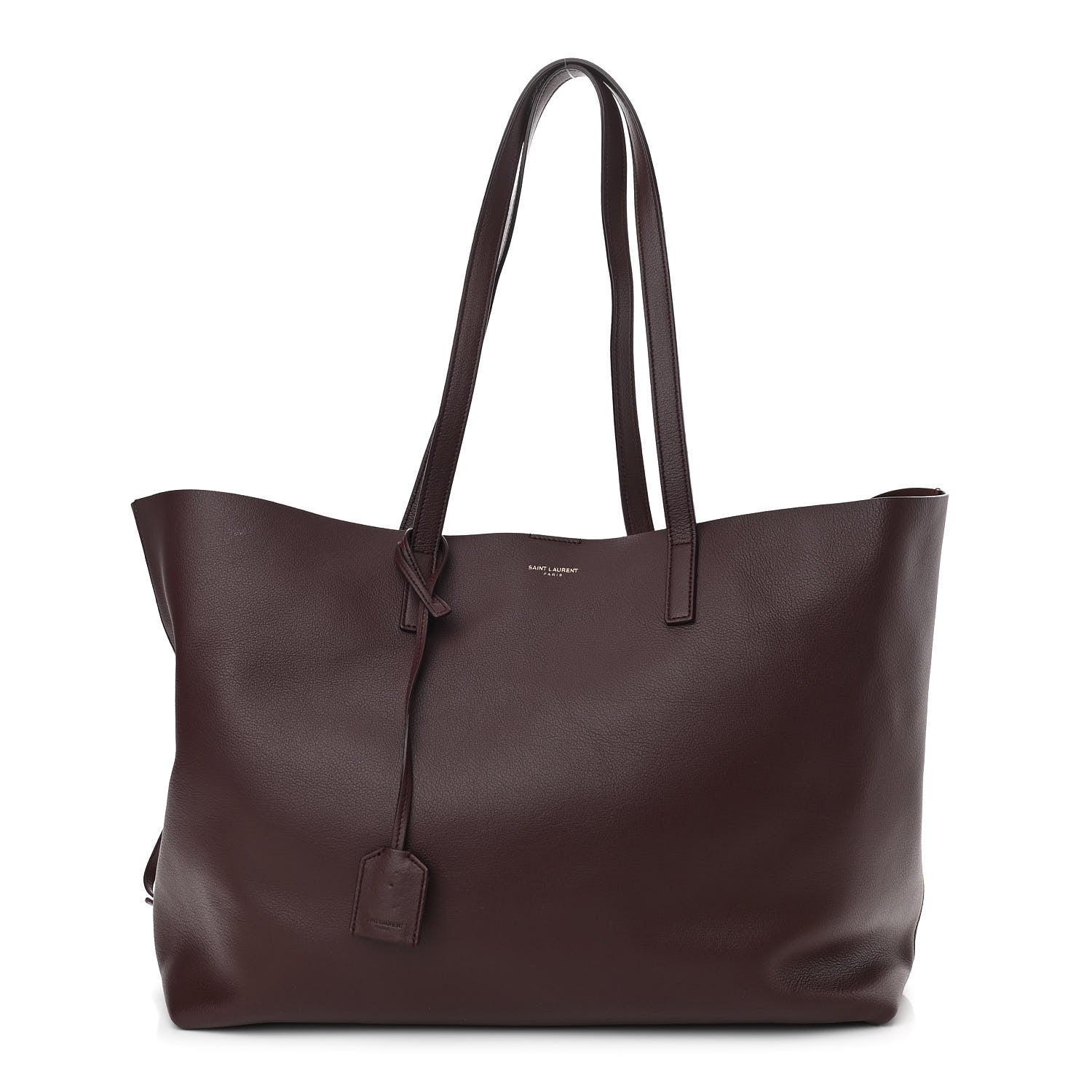 Saint Laurent Calfskin Large Shopping Tote Old Bordeaux 2 of 11