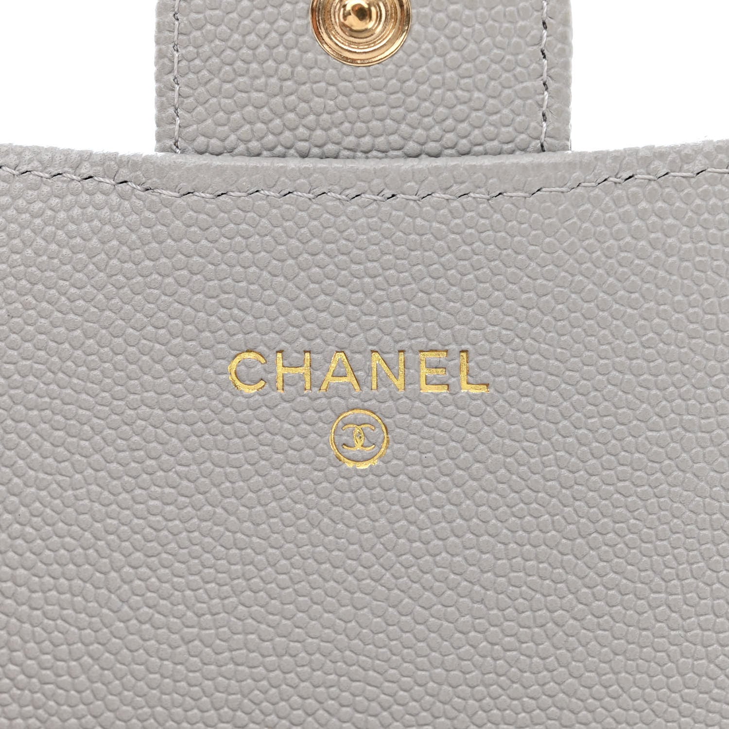 Chanel Caviar Quilted Phone Holder Wallet on Removable Chain Grey 9 of 16