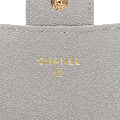 Chanel Caviar Quilted Phone Holder Wallet on Removable Chain Grey 9 of 16