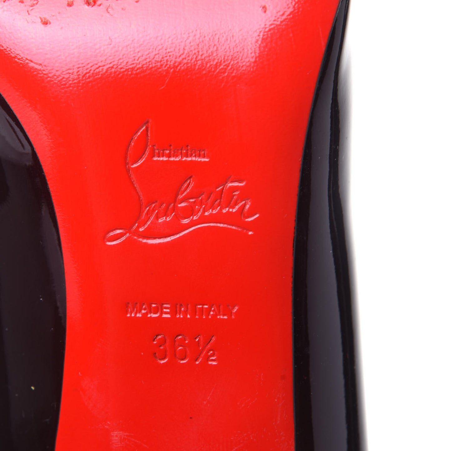 Metal Patent Piou Piou 85 Pumps 36.5 Rouge Noir