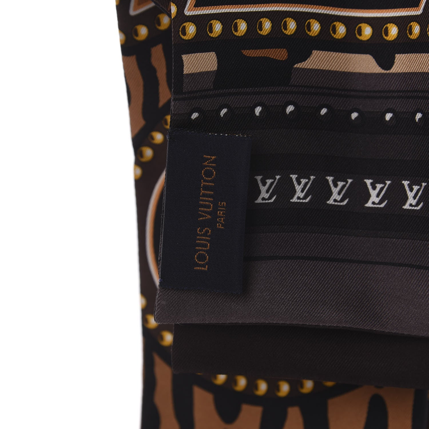 Louis Vuitton Silk Monogram LV World Bandeau Brown 2 of 4