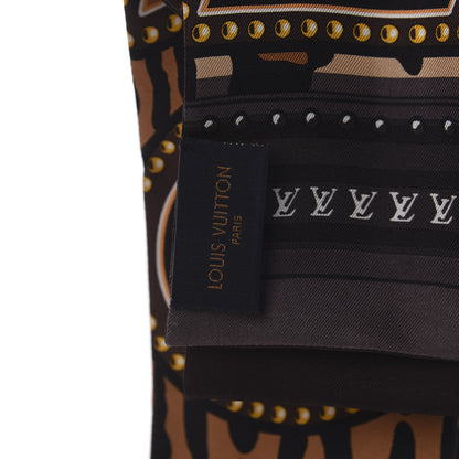 Louis Vuitton Silk Monogram LV World Bandeau Brown 2 of 4