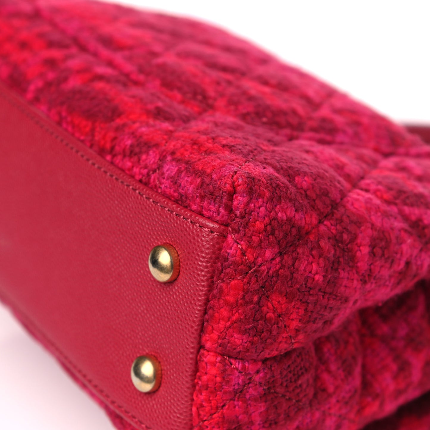 Tweed Mini Coco Handle Flap Fuchsia
