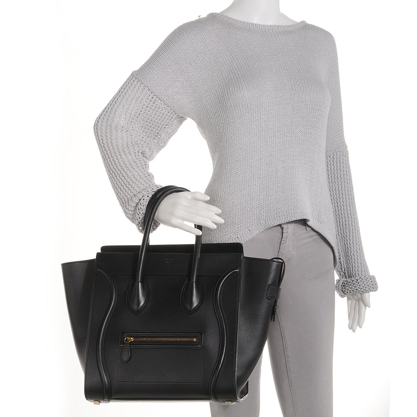 Palmelato Leather Mini Luggage Black