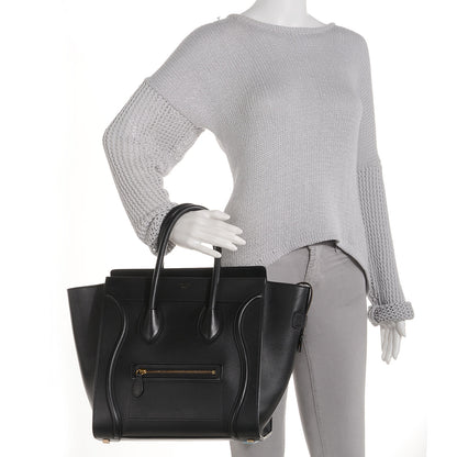 Celine Palmelato Leather Mini Luggage Black 2 of 10